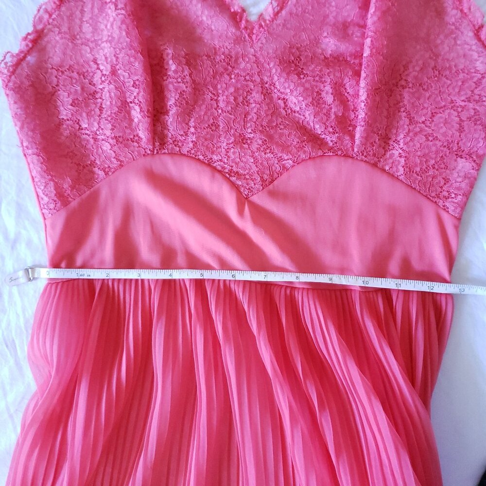 Vintage Coral Lingerie Nightdress Slip Small - Picture 12 of 14